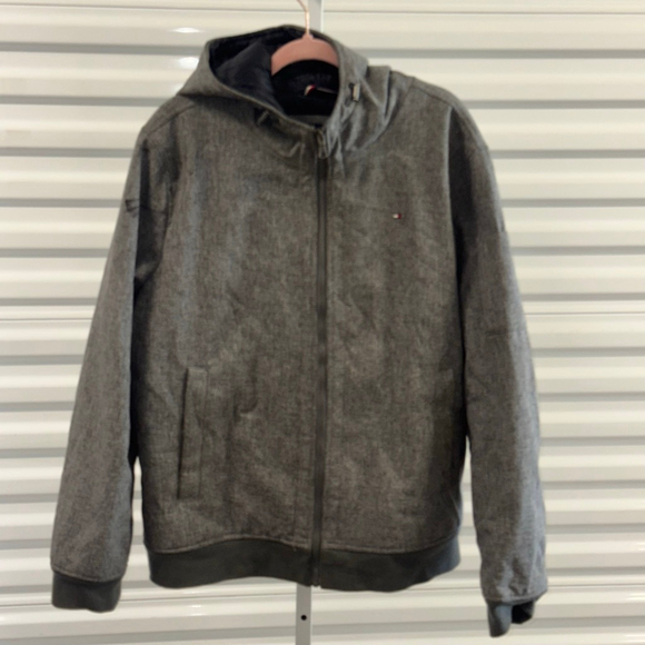Men's Tommy Hilfiger Gray Navy Performance Jacket XL - Picture 1 of 9